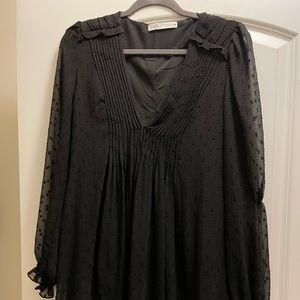 Zara Black Babydoll Dress